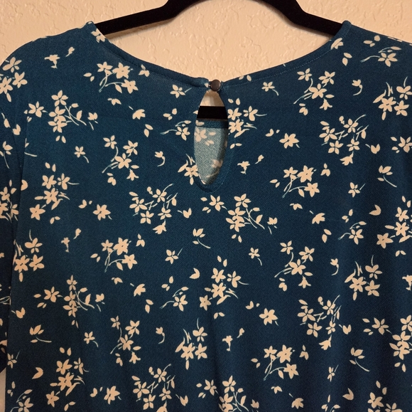 Kaileigh Floral Blue Dress SzXL - Picture 9 of 11